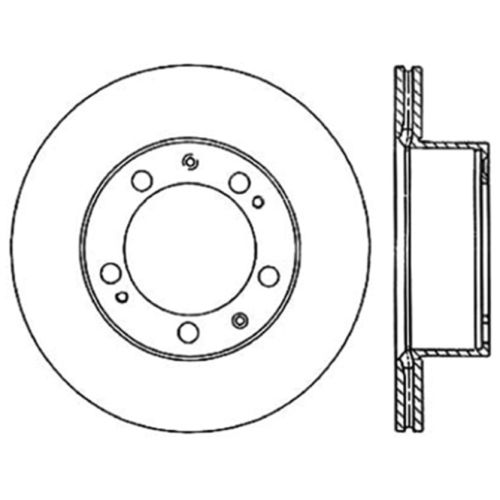 126.37024SL - StopTech Sport Slotted Brake Rotor; Front Left