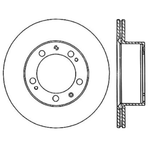 126.37024SR - StopTech Sport Slotted Brake Rotor; Front Right