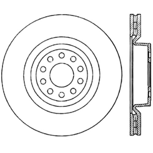 127.33065L - StopTech Sport Drilled & Slotted Brake Rotor; Front Left