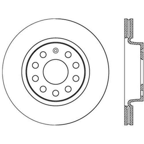 127.33132L - StopTech Sport Drilled & Slotted Brake Rotor; Front Left