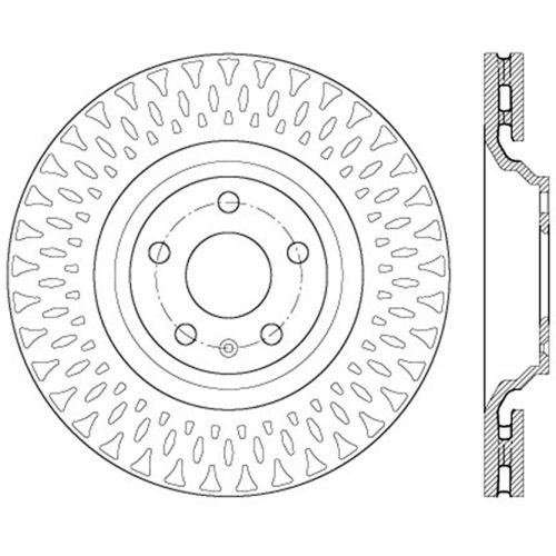 127.33140L - StopTech Sport Drilled & Slotted Brake Rotor; Front Left
