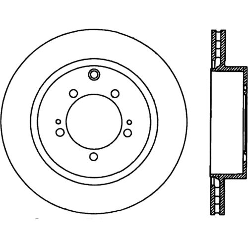 127.46065L - StopTech Sport Drilled & Slotted Brake Rotor; Rear Left