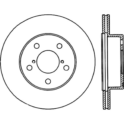 127.47020L - StopTech Sport Drilled & Slotted Brake Rotor; Rear Left