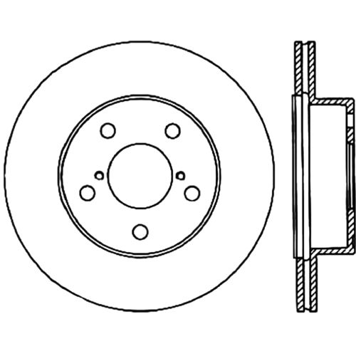 127.47023L - StopTech Sport Drilled & Slotted Brake Rotor; Rear Left