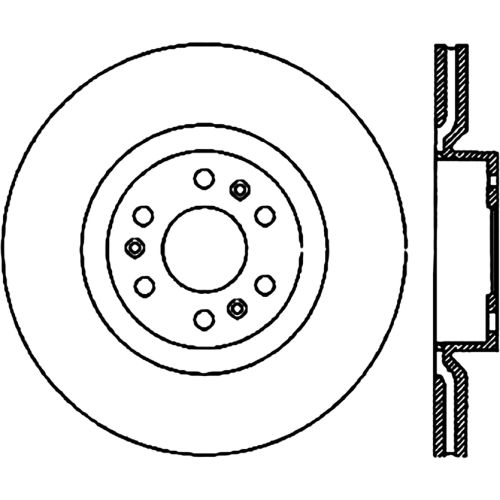 127.62075L - StopTech Sport Drilled & Slotted Brake Rotor; Front Left