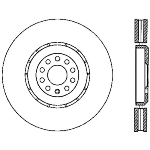 128.33094L - StopTech Sport Cross Drilled Brake Rotor; Front Left