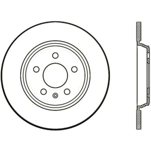 128.33127R - StopTech Sport Cross Drilled Brake Rotor; Rear Right