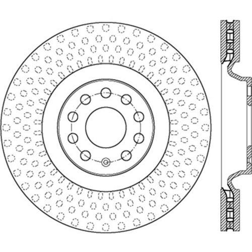 128.33144L - StopTech Sport Cross Drilled Brake Rotor; Front Left
