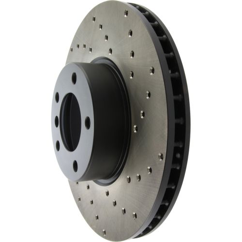 128.34055L - StopTech Sport Cross Drilled Brake Rotor; Front Left