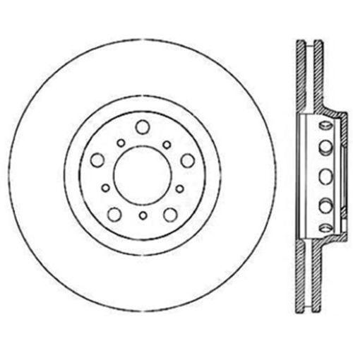 128.34062L - StopTech Sport Cross Drilled Brake Rotor; Front Left