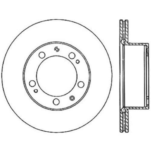 128.37025L - StopTech Sport Cross Drilled Brake Rotor; Front Left