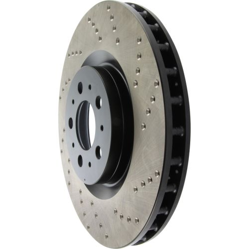 128.39035L - StopTech Sport Cross Drilled Brake Rotor; Front Left