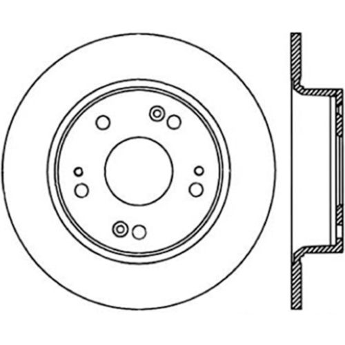 StopTech 126.40055SR Sport Slotted Brake Rotor; Rear Right 