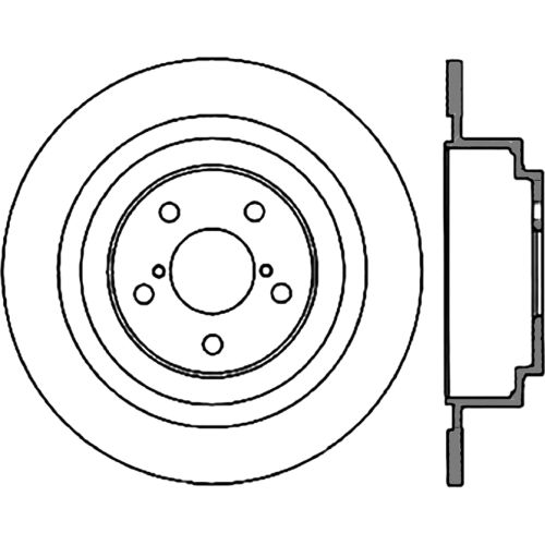 128.47017R - StopTech Sport Cross Drilled Brake Rotor; Rear Right