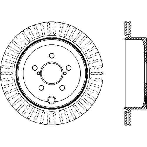 128.47031R - StopTech Sport Cross Drilled Brake Rotor; Rear Right