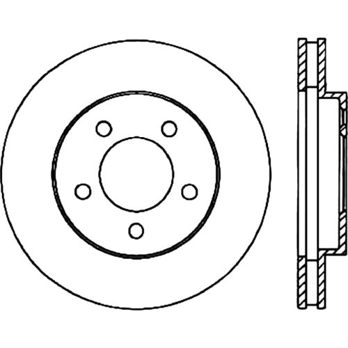 128.61085R - StopTech Sport Cross Drilled Brake Rotor; Front Right