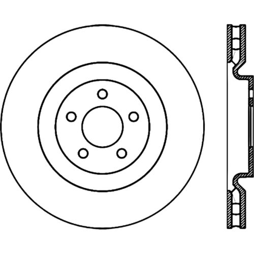 128.61089L - StopTech Sport Cross Drilled Brake Rotor; Front Left