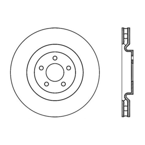 128.61089R - StopTech Sport Cross Drilled Brake Rotor; Front Right