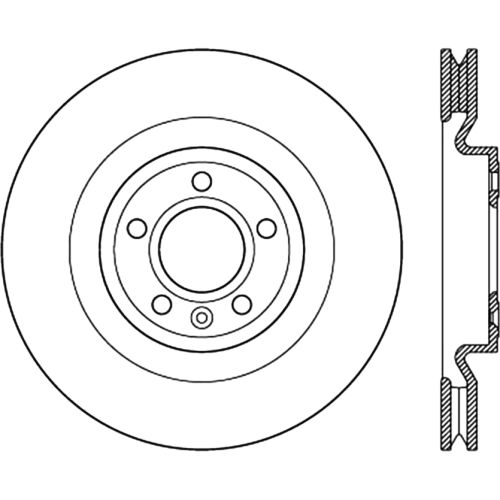 128.61098R - StopTech Sport Cross Drilled Brake Rotor; Front Right