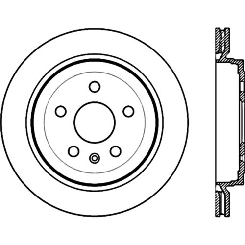 128.62105R - StopTech Sport Cross Drilled Brake Rotor; Rear Right