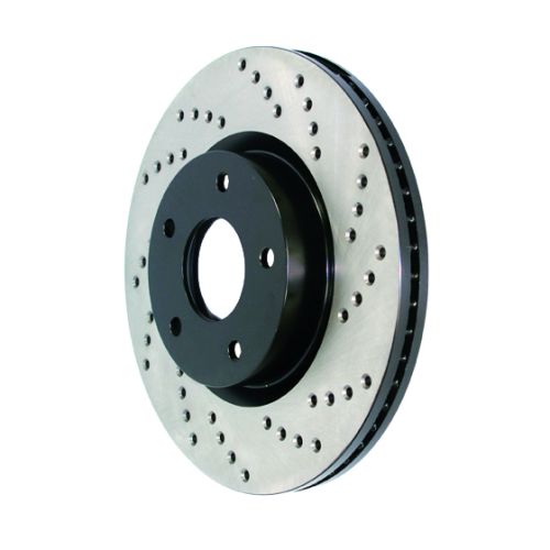 128.35044R - StopTech Sport Cross Drilled Brake Rotor; Rear Right