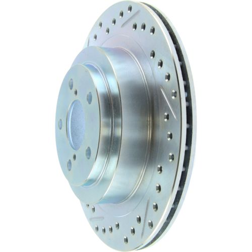 227.47025R - StopTech Select Sport Drilled and Slotted Brake Rotor; Rear Right